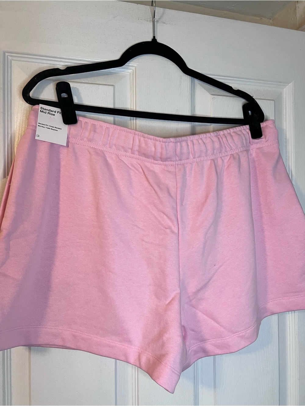 #936 Nike Sportswear Club Fleece Pink Mid Rise Shorts XL NWT - Picture 3 of 6